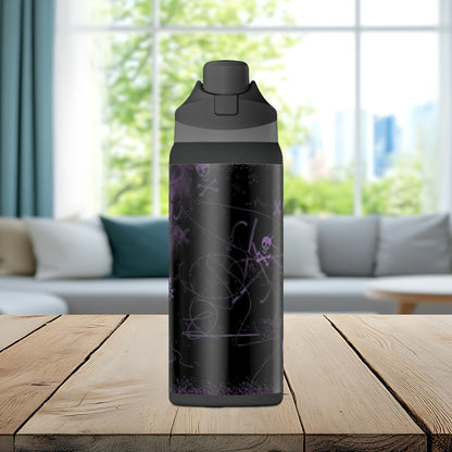 Purple Skull Chaos 32oz Insulated Water Bottle