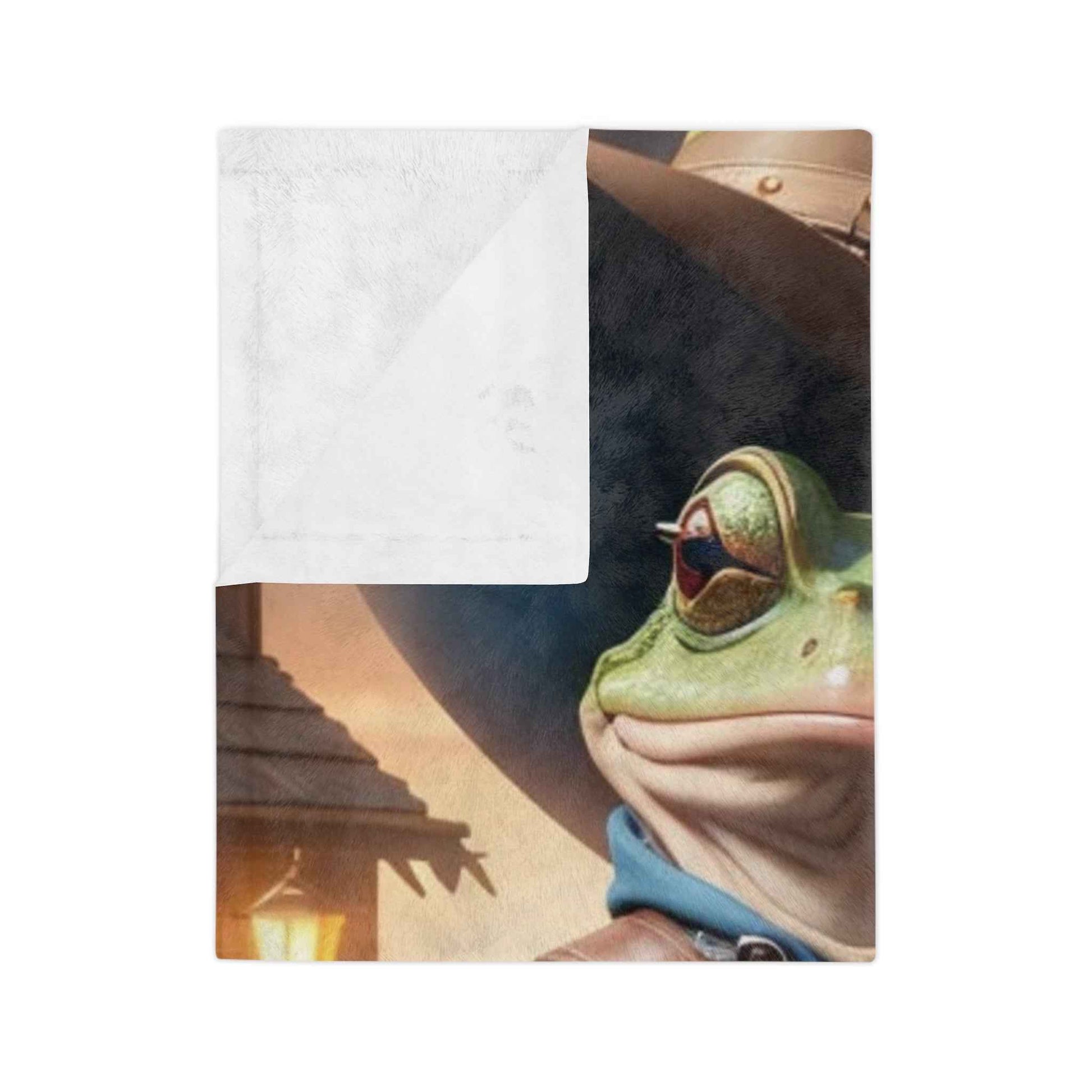 Sheriff Frog - Velveteen Minky Blanket