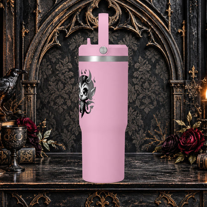 Gothic Cute Devil Couple Insulated Travel Mug