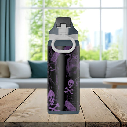 Purple Skull Chaos 32oz Insulated Water Bottle
