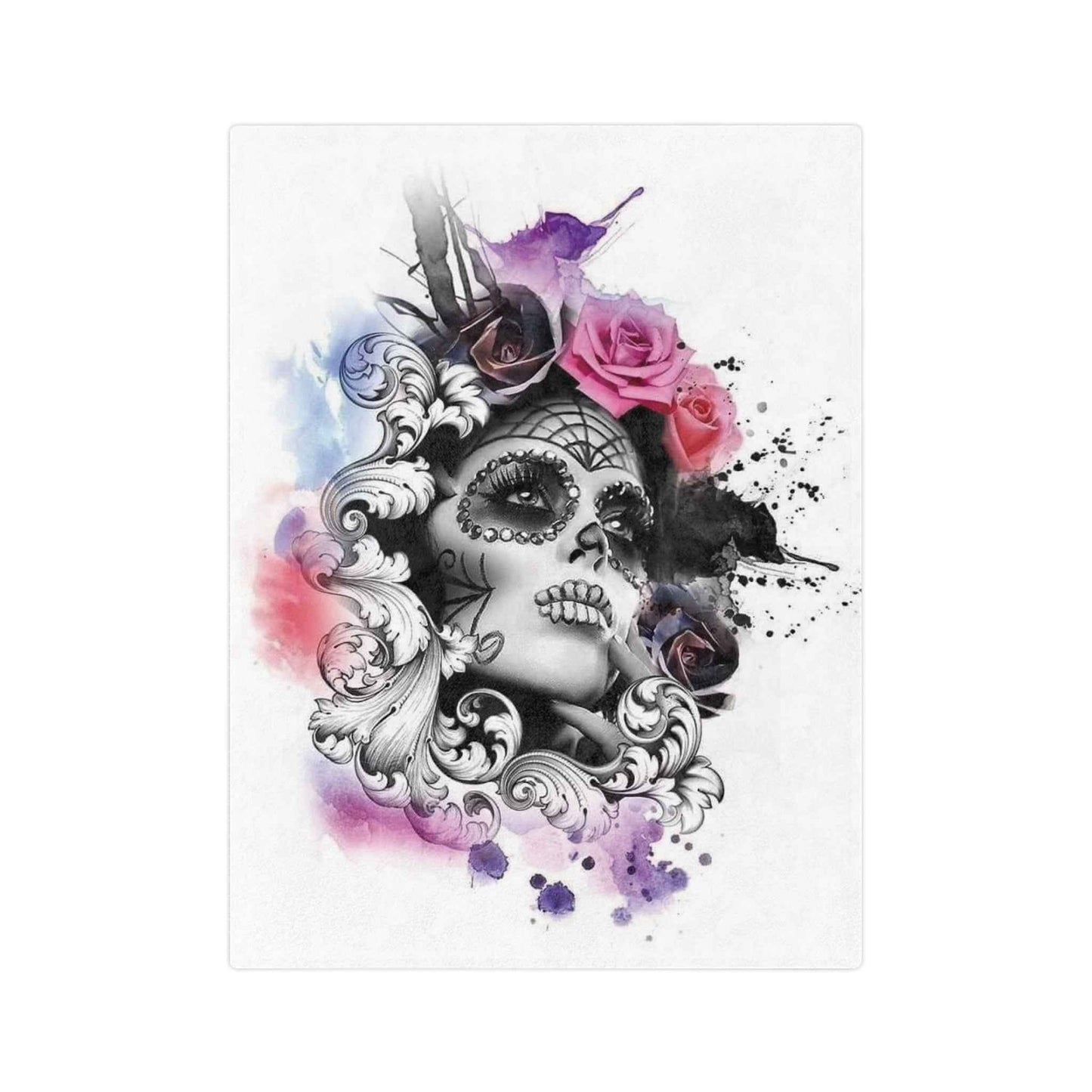 Day of the Dead  - Velveteen Minky Blanket