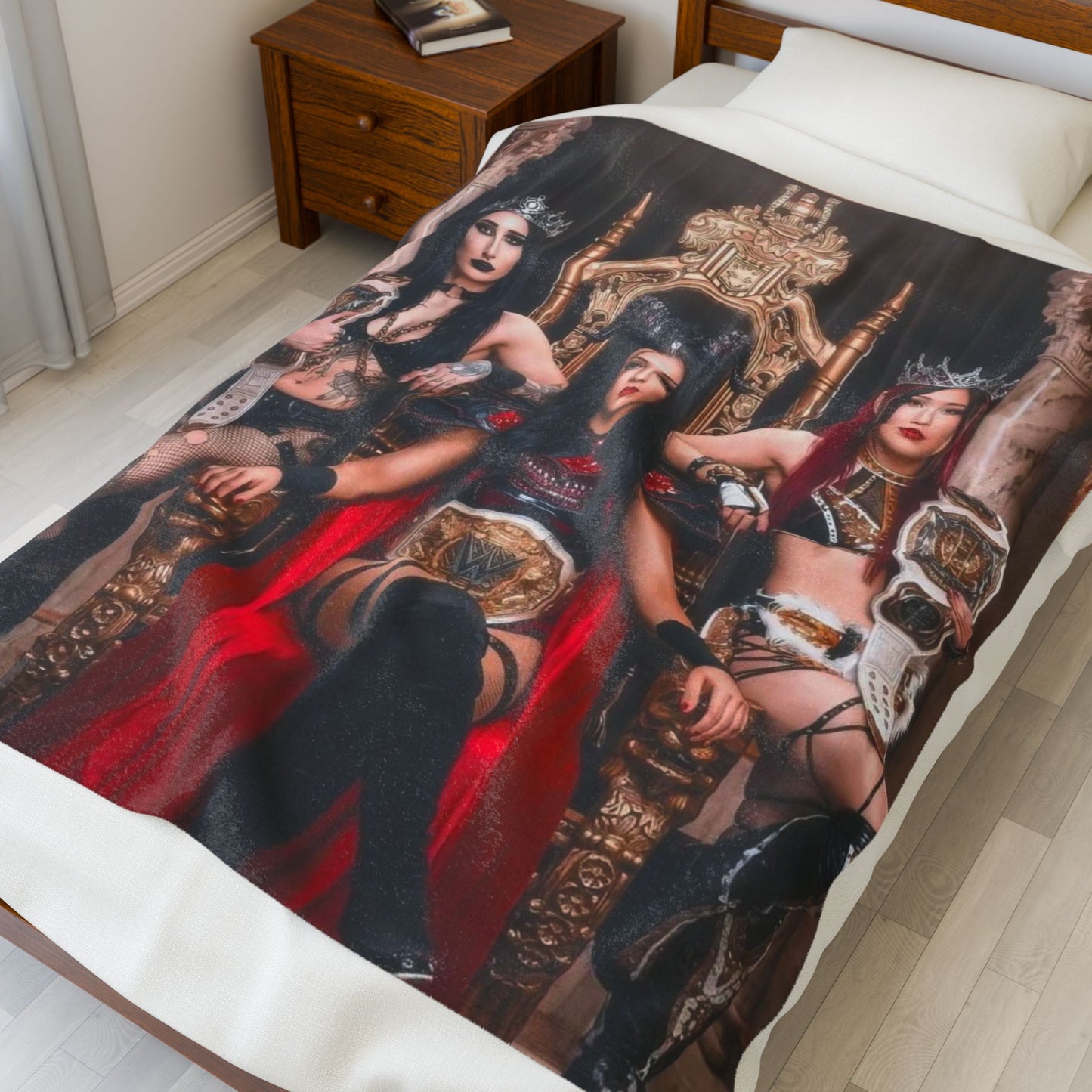Royal Queens of the WWE Velvet Plush Blanket