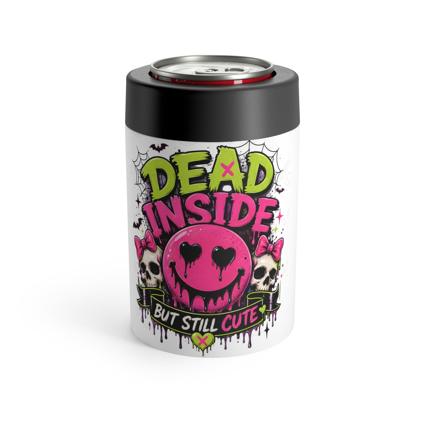Can Holder — 'Dead Inside But Cute' Skull Can Cooler