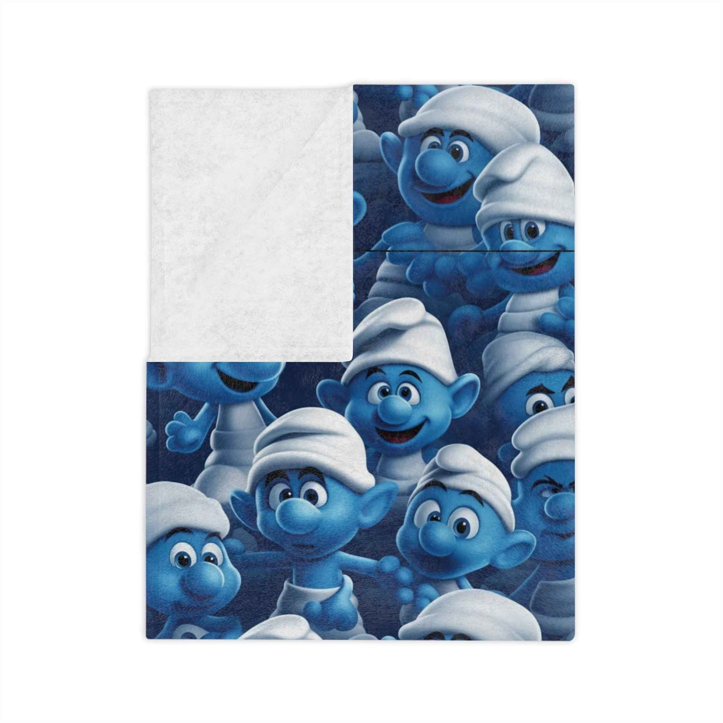 the Smurfs - Patterned Velveteen Minky Blanket