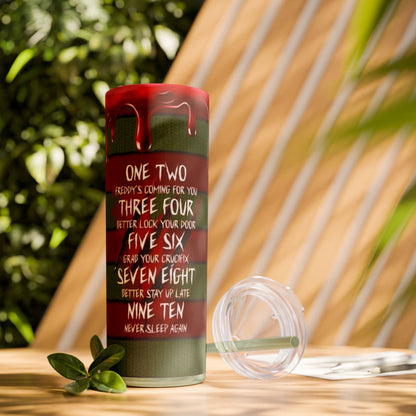 🔥 Freddy Krueger Skinny Tumbler – A Nightmare You’ll Love 🔥 - House of O & A