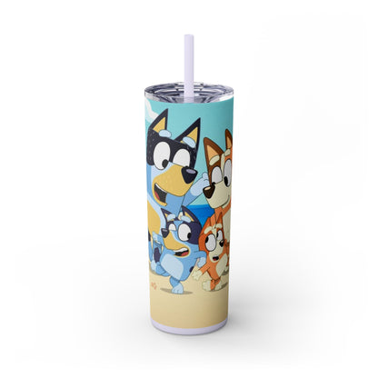 Bluey Beach Day Skinny Tumbler – 20 oz