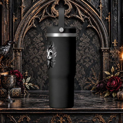 Gothic Cute Devil Couple Insulated Travel Mug