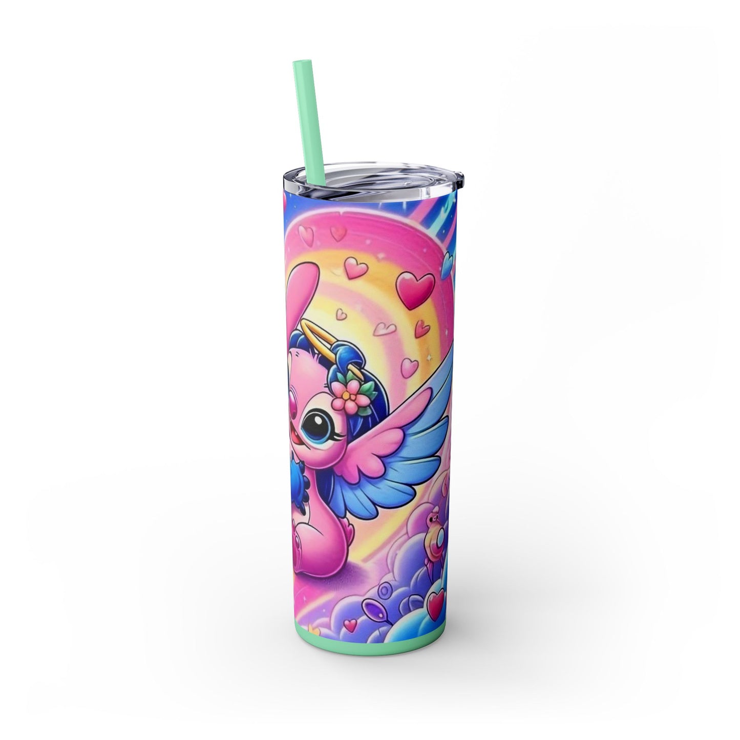 Skinny Tumbler - Stitch and Angel Love Design - House of O & A