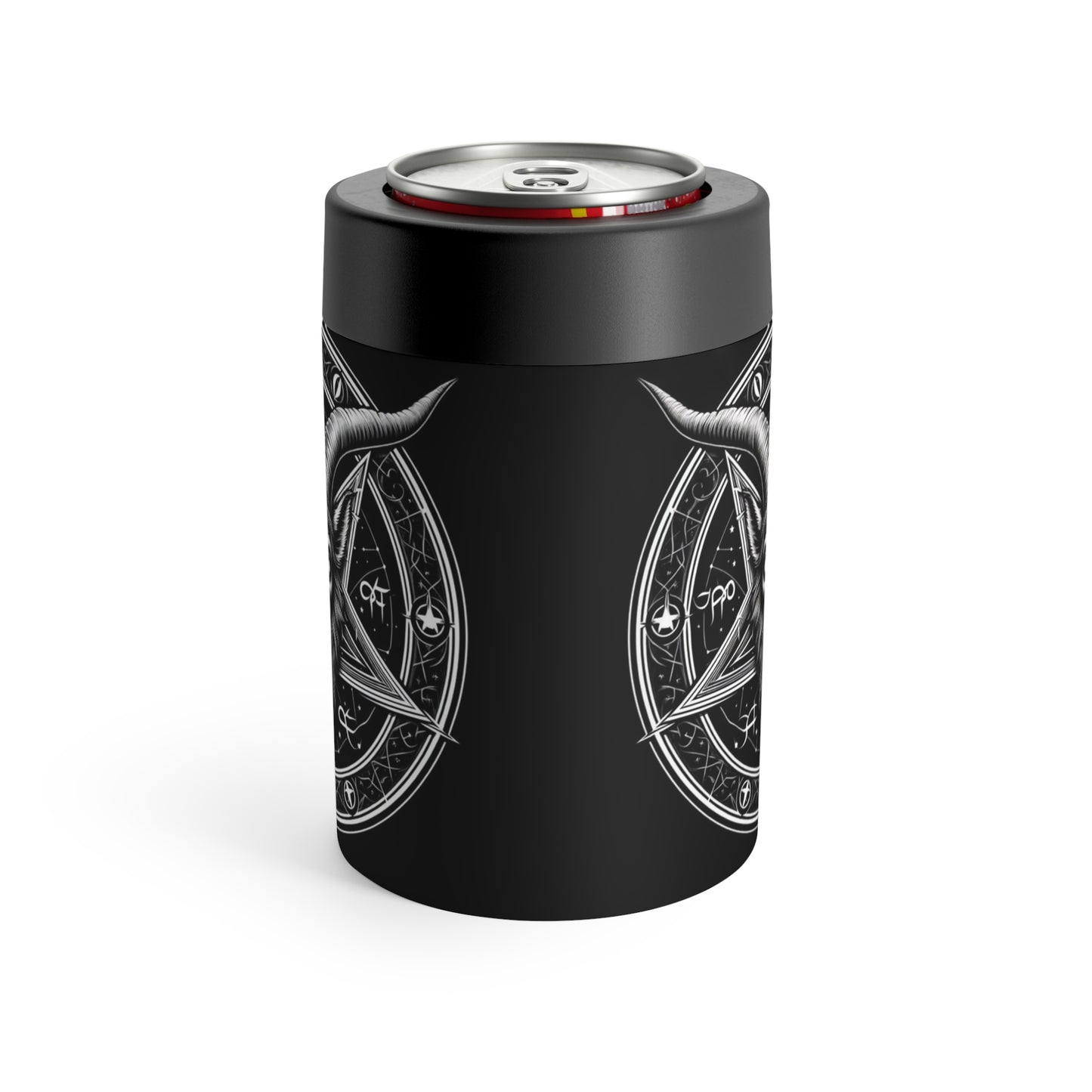 Soporte para latas de cabra pentagrama – Enfriador de bebidas gótico aislado