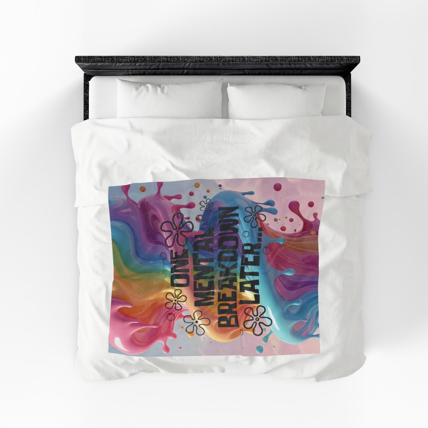 Velveteen Plush Blanket — "One Mental Breakdown Later" Cozy Throw