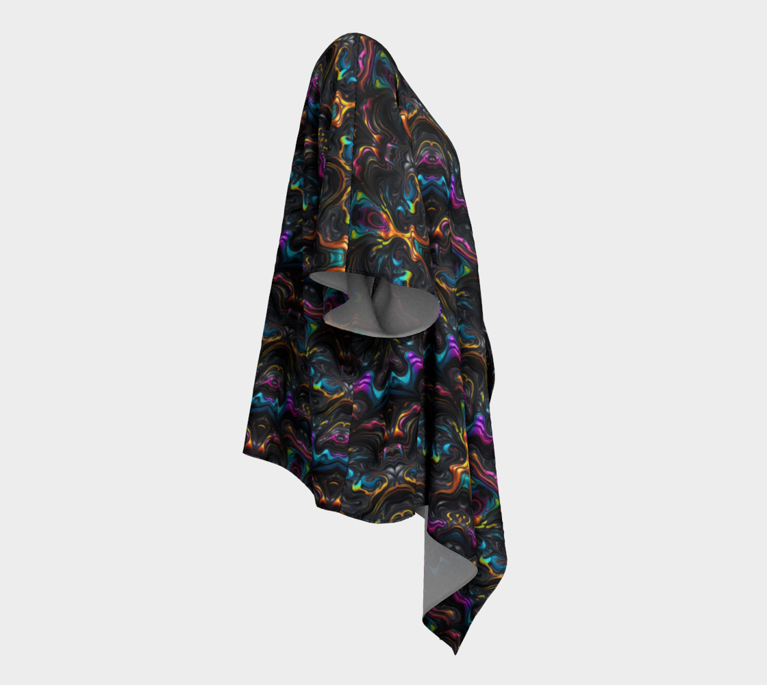 Oil Slick Draped Kimono