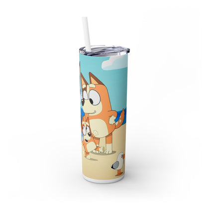 Bluey Beach Day Skinny Tumbler – 20 oz