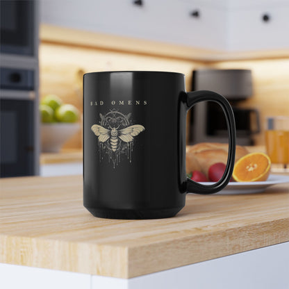 Bad Omens Moth Black Mug — Gothic Coffee Cup