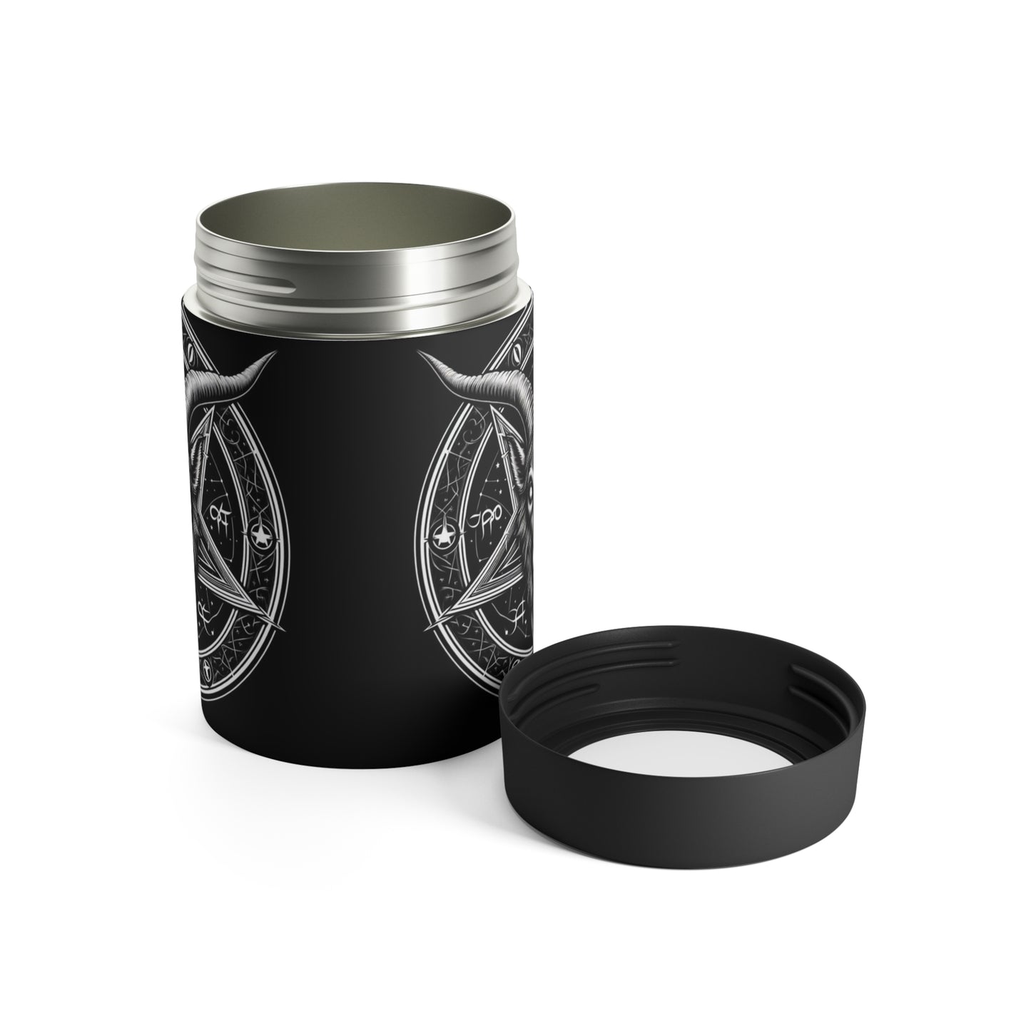 Soporte para latas de cabra pentagrama – Enfriador de bebidas gótico aislado