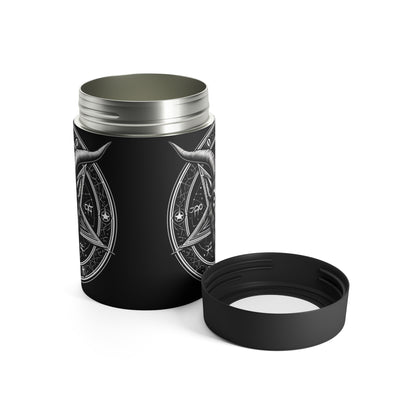 Soporte para latas de cabra pentagrama – Enfriador de bebidas gótico aislado
