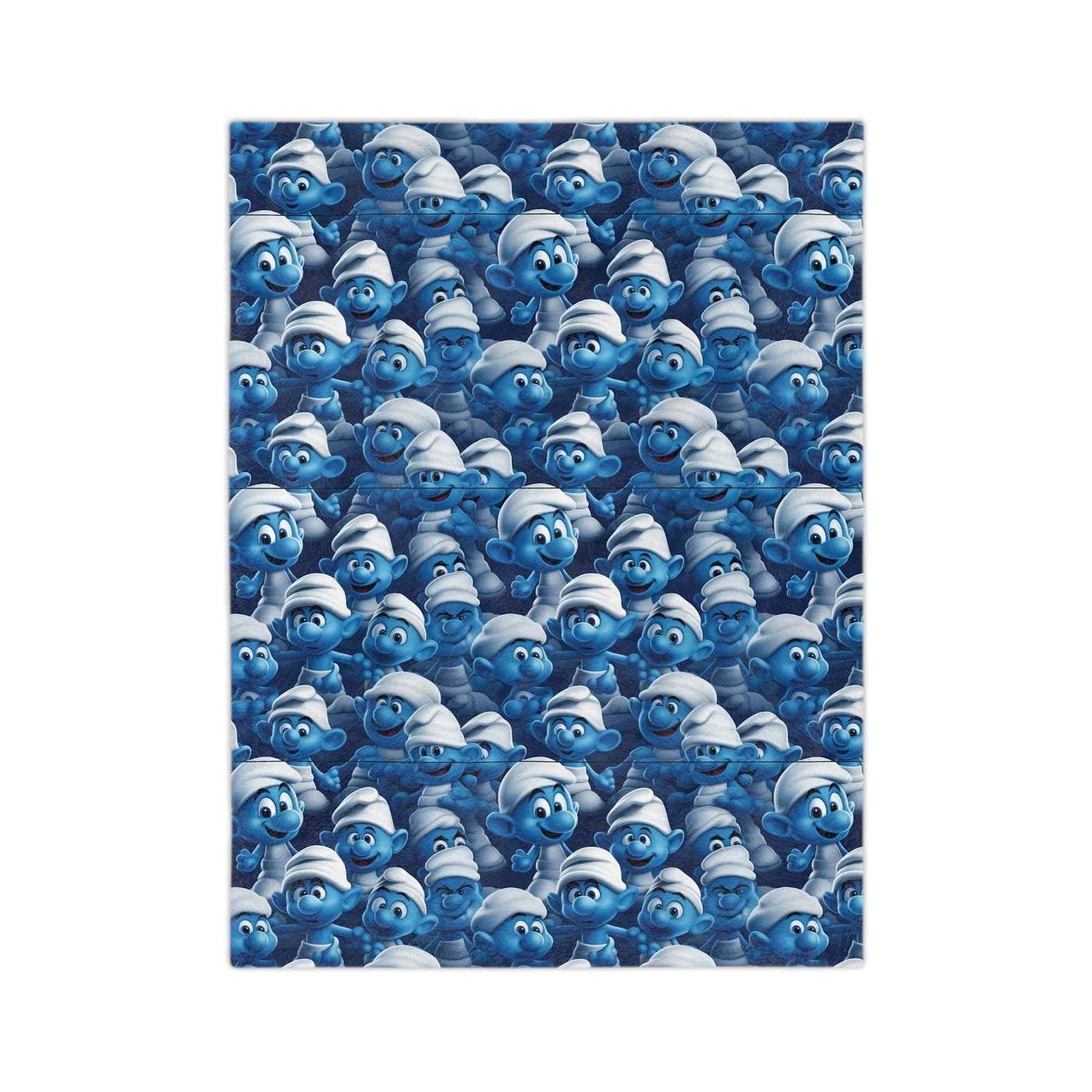 the Smurfs - Patterned Velveteen Minky Blanket