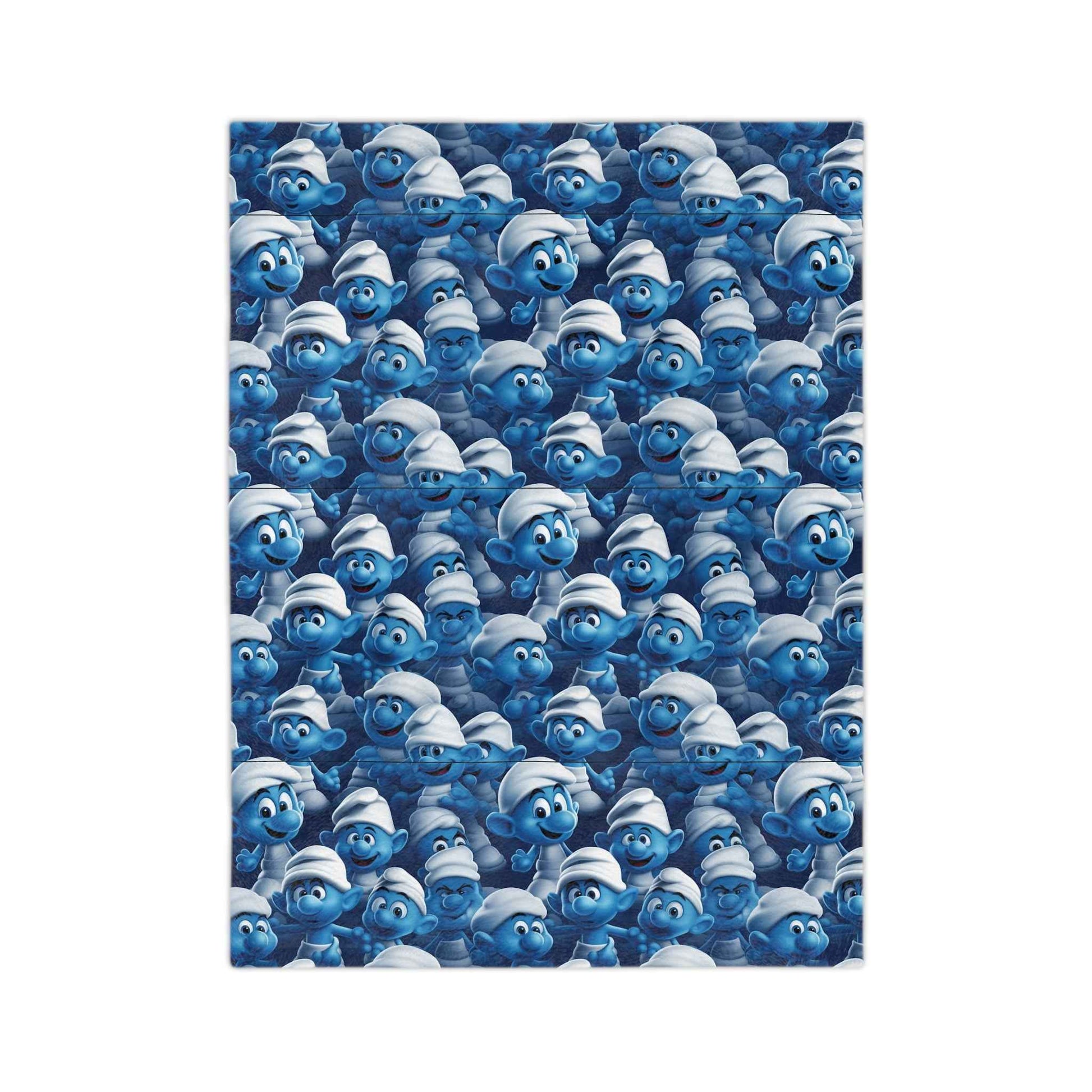 the Smurfs - Patterned Velveteen Minky Blanket