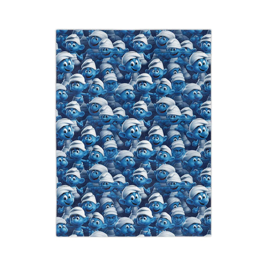 the Smurfs - Patterned Velveteen Minky Blanket