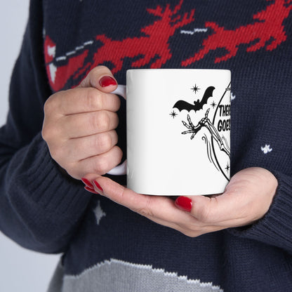 Skeleton 'There It Goes' Funny Gothic Ceramic Mug (11oz & 15oz)