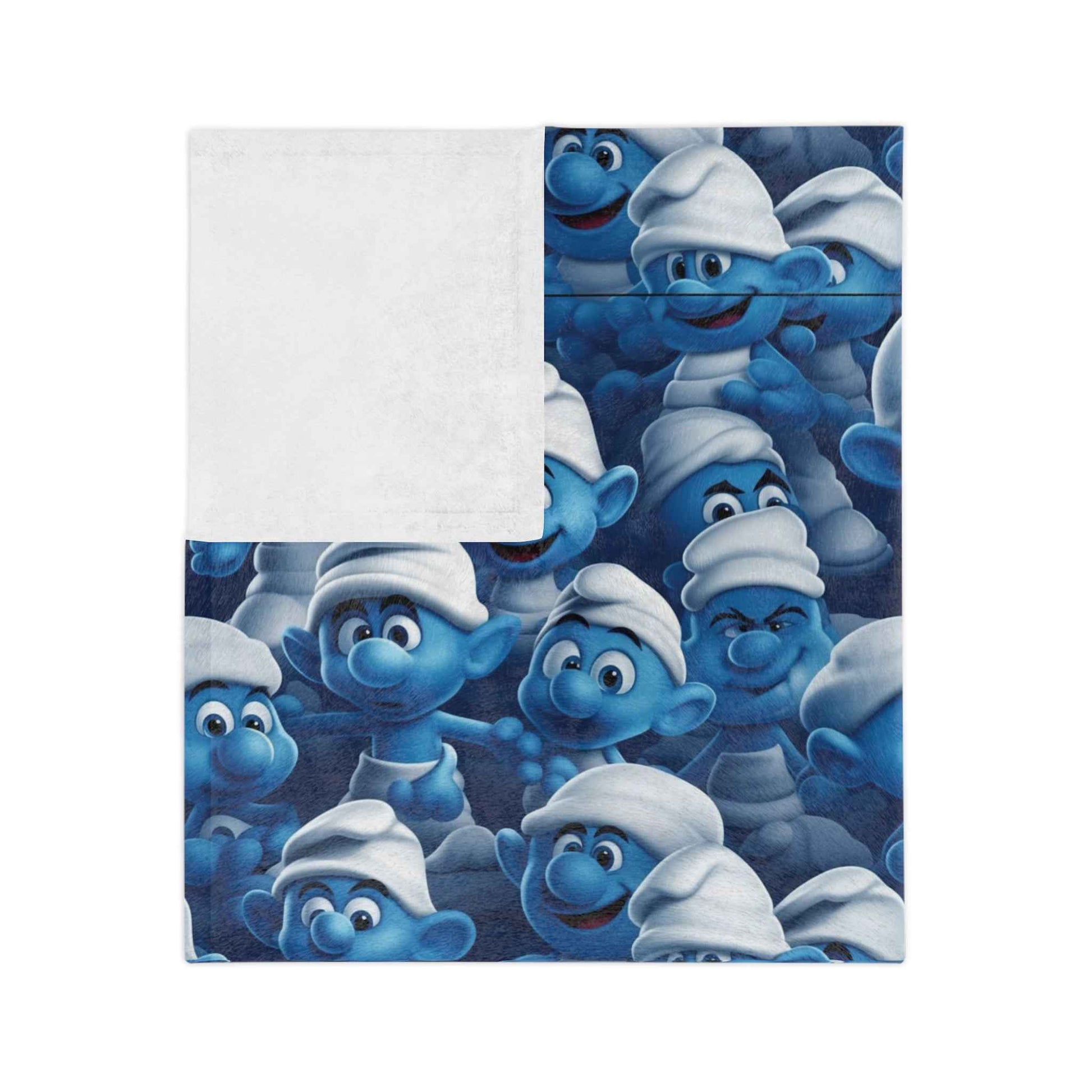 the Smurfs - Patterned Velveteen Minky Blanket