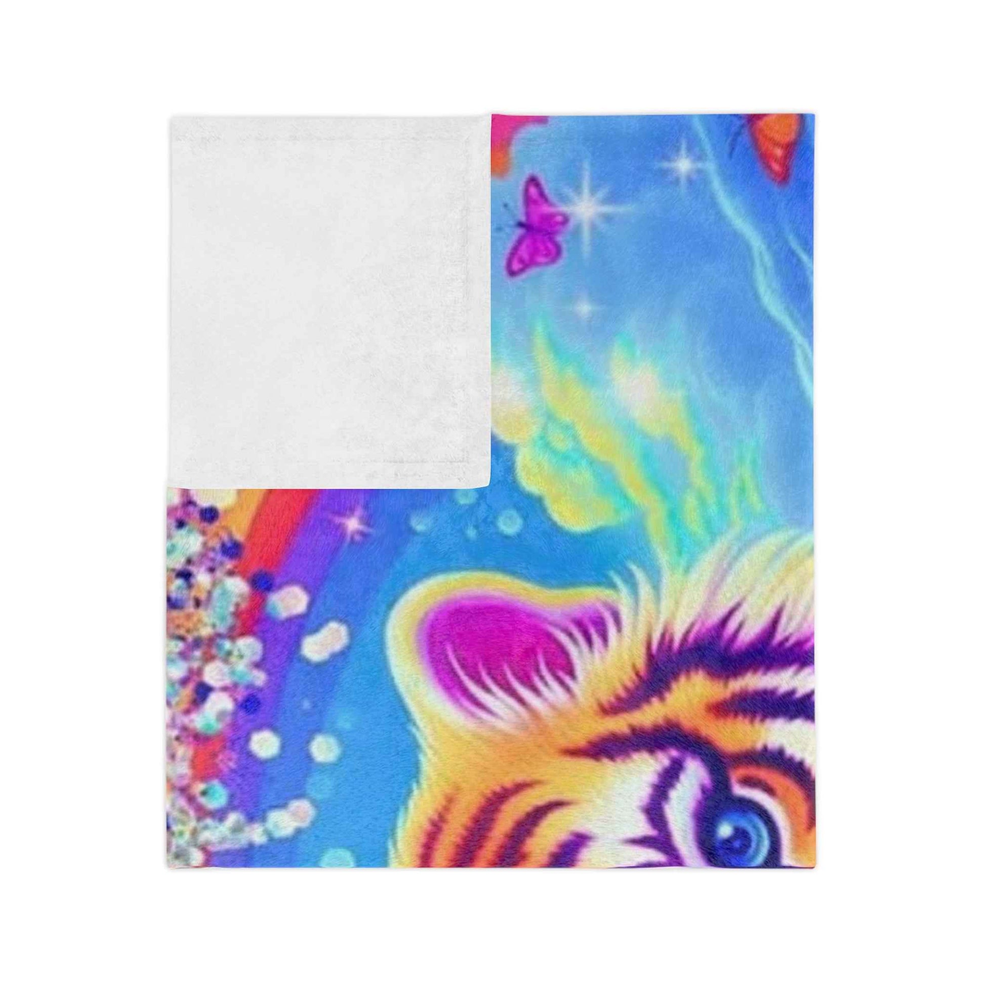 Bright, Beautiful Tiger - Velveteen Minky Blanket