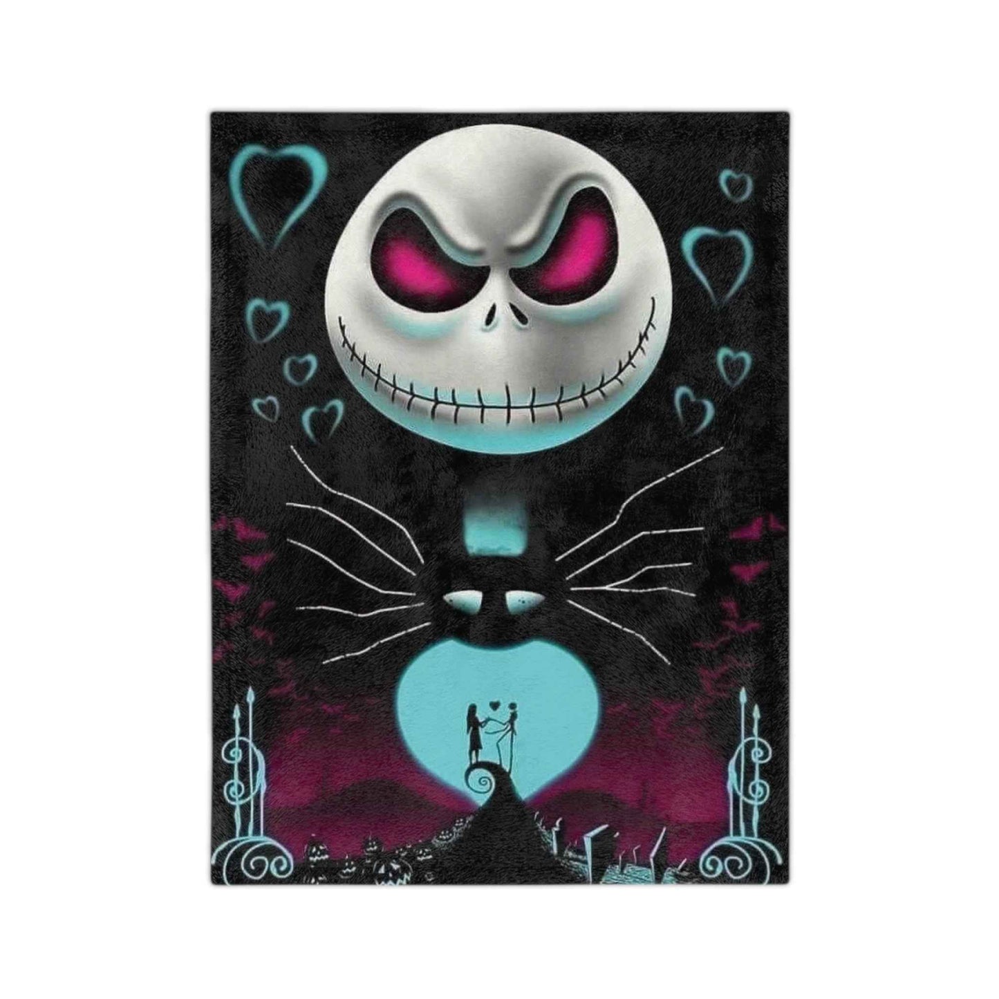 Jack Skeleton Halloween Velveteen Blanket
