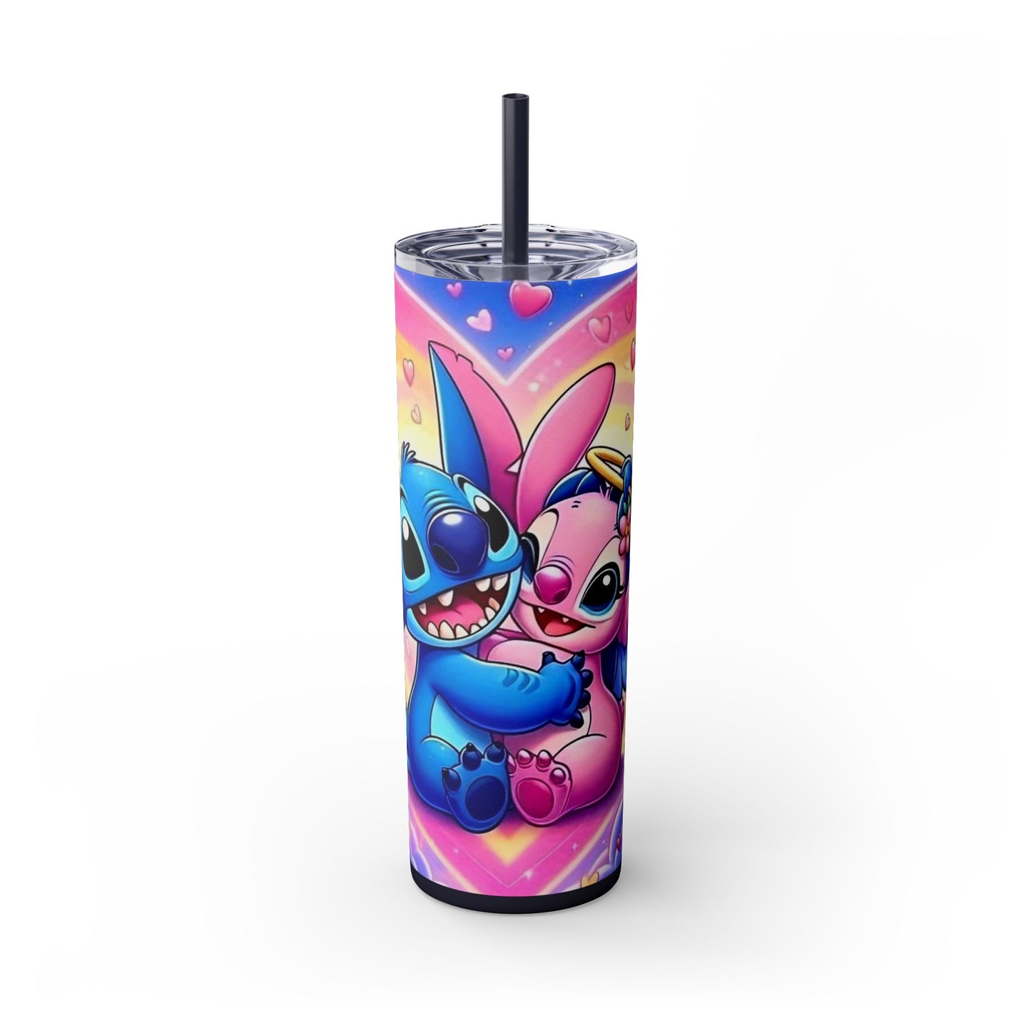 Skinny Tumbler - Stitch and Angel Love Design - House of O & A