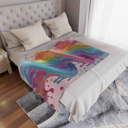 Rainbow Drip Mink Blanket
