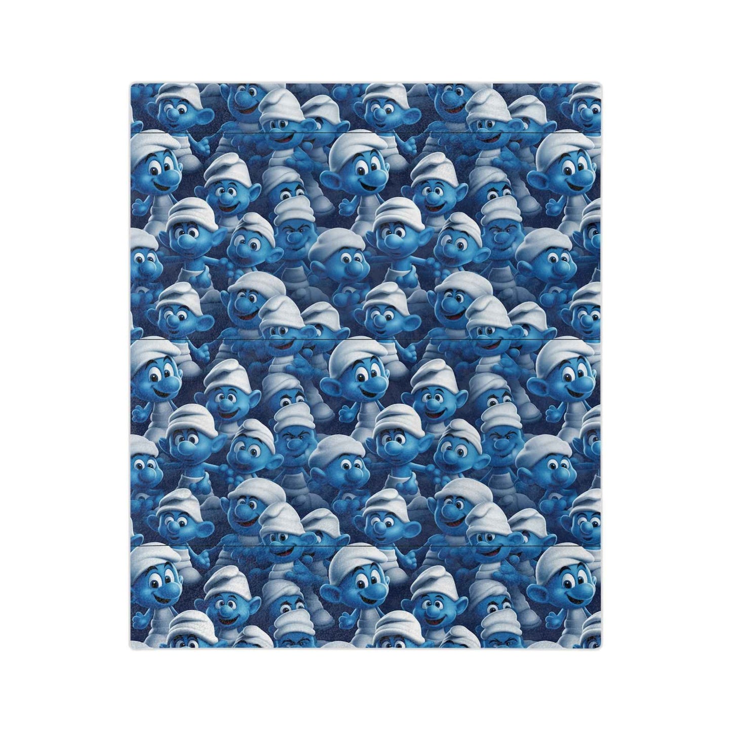 the Smurfs - Patterned Velveteen Minky Blanket
