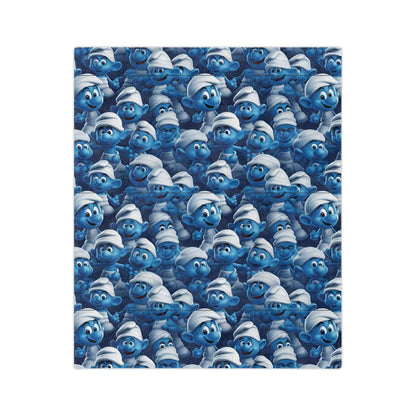 the Smurfs - Patterned Velveteen Minky Blanket
