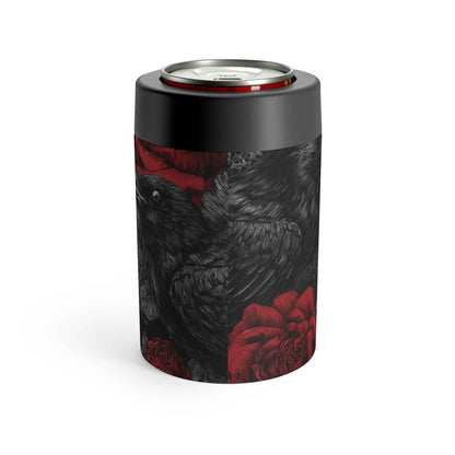 Skull & Red Snake Can Holder – Gothic Raven Drink Cooler