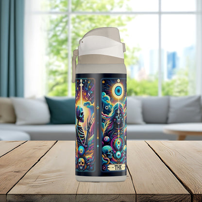 The Evil Eye Tarot Tumbler – Mystical Skeleton 32oz Insulated Water Bottle