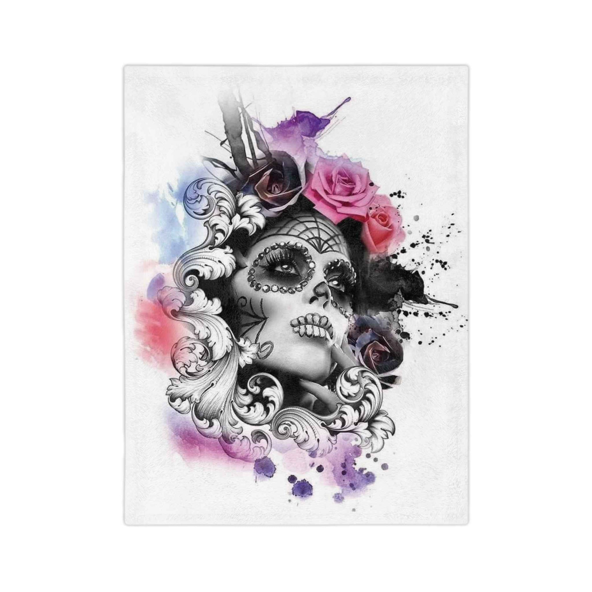 Day of the Dead  - Velveteen Minky Blanket