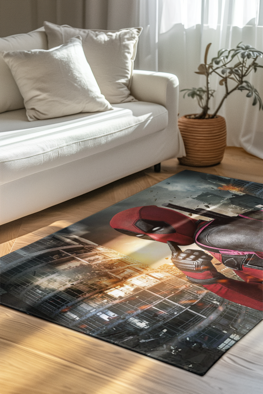 Cheeky Deadpool Area Rug