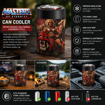 Masters of Eternity Can Cooler – Retro Fantasy Warrior Insulated Drink Holder